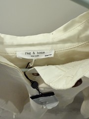 NWT Rag & Bone $258 Vintage Terry Oversized Polo Sweatshirt In Sand Size: XXS