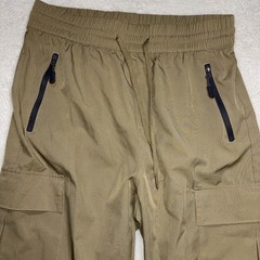 Libin Women’s Cargo joggers Medium Tan Zipper Pockets Drawstring Quick Dry Pants