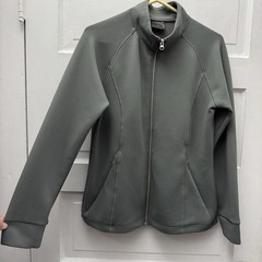 32 Degrees Heat Women’s Gray Full Zip Jacket Medium Stretch Lightweight Pockets