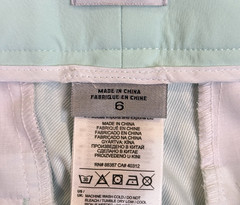 Adidas Contrast Golf Pants Womens 6 Green/White Cropped Pockets Lightweight NWT