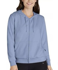 Eddie Bauer Soft Long Sleeve Full Zip Hoodie, Womens XS 0-2, Blue, NEW