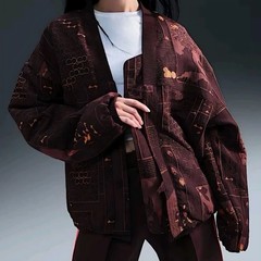 New Nike x Naomi Osaka Jacquard Jacket Wmns M Medium Burgundy Crush FV7795 652