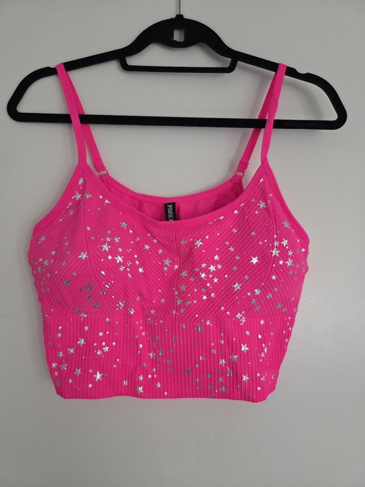 Victoria’s Secret Pink Active Bra size XXL Foil Stars