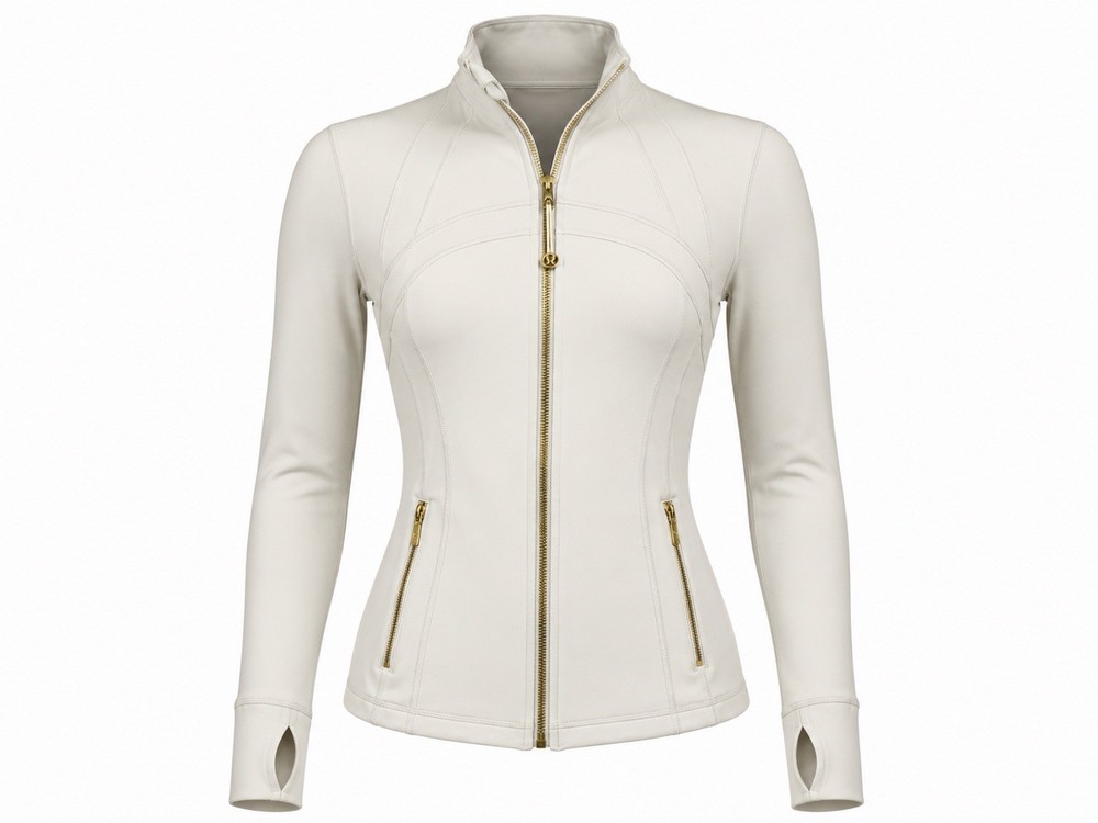 NWT Lululemon Define Jacket Nulu Bone Gold Size 4 Full Zip Thumbholes $128