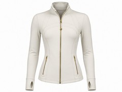 NWT Lululemon Define Jacket Nulu Bone Gold Size 4 Full Zip Thumbholes $128