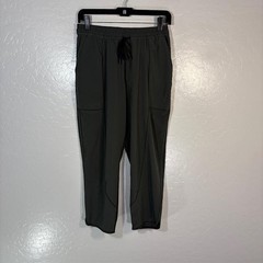 Lululemon Jogger Pants Womens 6 Green Ankle Tapered Elastic Waist Pockets Gym