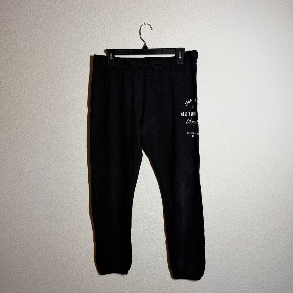 Victoria’s Secret Jogger Sweatpants Womens 33 Black Casual Tapered Pull On