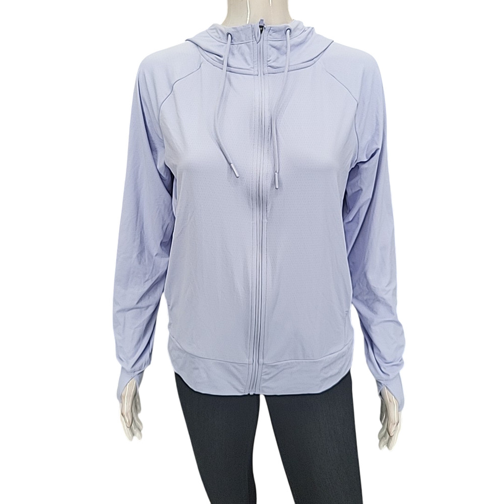 Mondetta Women’s Hoodie Large Sz Periwinkle Zip Front Lightweight Jacket Pockets