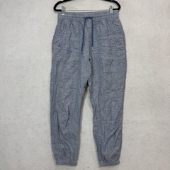 Athleta Jogger Pants Womens 4 Blue Linen Lightweight Elastic Waist Pockets