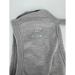 Road Runner Sports Womens Gray Open Back Active Tank Top Small Gray Slit Hem
