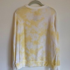 Women’s Stars Above Yellow Tie-Dye Beautifully Soft Fleece Sweatshirt, Size M