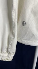 Lululemon Stretch Ripstop Run Jacket Womens M White 1/2 Zip Stretch Vented 8