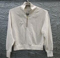 New Varley Doublesoft Davidson 1/2 Zip V Neck Supersoft Sweatshirt Size S