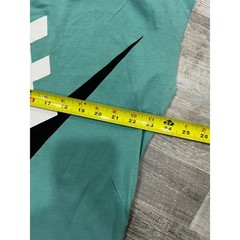 Nike Women Teal Green Muscle Tank Top Graphic Swoosh Logo Athletic Shirt L