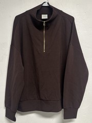Varley Hawley Half Zip Sweatshirt Double Soft Brown Coffee Size Large NWOT