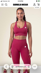Gorilla Wear Hilton Seamless Sports Bra Fuchsia S/M 9152660011