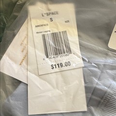 NWT$198 L*SPACE 2-PC SET Rush Sports Bra & Mercer Leggings Ribbed Haze Blue SML