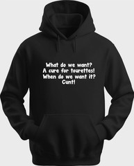 Funny Unisex Hoodie Hooded Sweatshirt Gildan Blend What Do We Want H0028