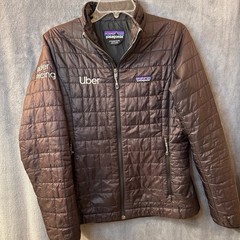 Patagonia Womens Small Nano Puff Gorpcore Logo Quilted Jacket Black Full Zip