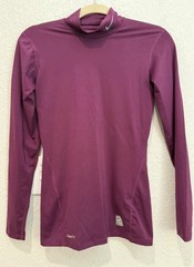 Nike Pro Women’s Purple Solid Mock Neck Long Sleeve Compression Pullover S