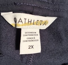 Athleta 2X Forever Fleece Wide Leg Navy Sweatpant High-Rise Plush Pull-On NWT