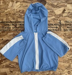 Prince Pickleball Blue White Pink Cropped Full Zip Hooded Windbreaker Women XS