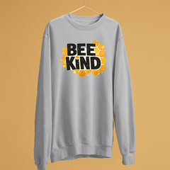 Bee Kind World Bee Day Sweatshirt Cute Cartoon Bumble Bee Honey Jar Funny Gift