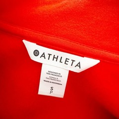 ATHLETA Forever Fleece Quarter Zip Sweatshirt Cardinal Red Small S