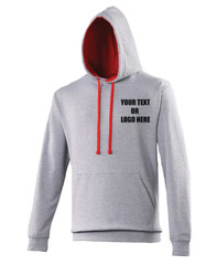 Custom Printed AWDis Varsity Hoodie Your Text Logo Gym Workouts Training Sports