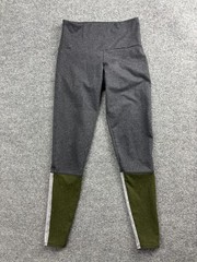Onzie Leggings Womens XS Gray Green Colorblock High Rise Yoga Workout Pants