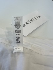 Athleta Avenue Tee Womens 2X White Supima Cotton V Neck Relaxed Top NWT