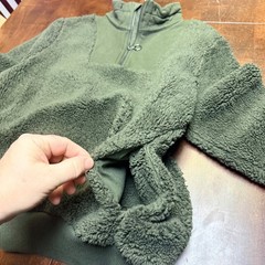 Sweaty Betty Fleece Sherpa Pullover Women Size 8 Medium Green 1/2 Zip Borg