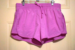 Layer 8 Qwick -Dry Running Gym Shorts Brief-Lined Drawstring Women’s L NWOT