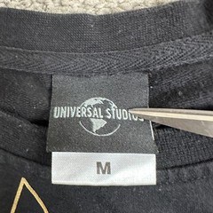 Universal Studios Womens Medium Black Gold Sequences Beaded Stars Sleeve