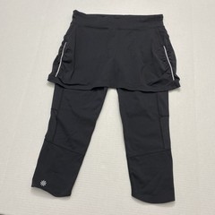 Athleta Contender 2-in-1 Skirt Leggings Combo Style 862116 Black Size Medium