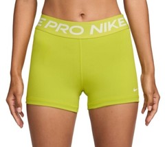 Nike Women’s Pro 3” Training Running Shorts Bright Cactus XS S M L XL XXL NEW