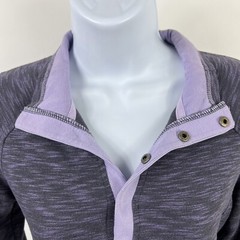 Avalanche 1/4 Button Snap Shirt Women’s Medium Long Sleeve Mock Neck Outdoor
