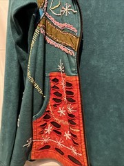 Rising International Boho Hippie Chic Hoodie Size XXL Distressed Zipper Broken