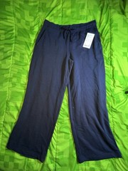 Athleta Forever Fleece Jogger Color Blue Sweatpants Size Large 479
