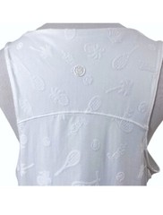 Lilly Pulitzer Luxletic Kalila Tennis Bra Tank XL White Perfect Match Jacquard