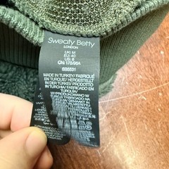 Sweaty Betty Fleece Sherpa Pullover Women Size 8 Medium Green 1/2 Zip Borg