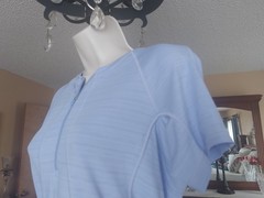 Athleta knit top victorian periwinkle size medium petite EUC