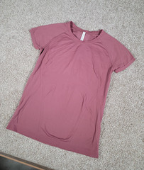 Athleta Top Womens Large Momentum Seamless Cap Sleeve Crewneck Shirt Gym Stretch