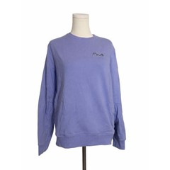 Fila Sweatshirt Womens Crewneck Athleisure Streetwear Medium Purple Cotton
