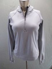 Nike Size S Womens Gray Soft Shell 1/2 Zip Stretch Activewear Sport Hoodie 432