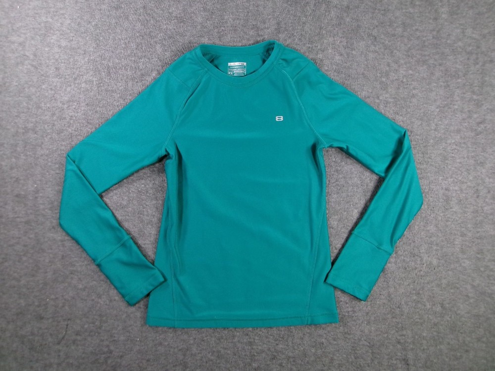 Layer8 Top Women Extra Small Teal Performance Long Sleeve Qwick Dry Athletic