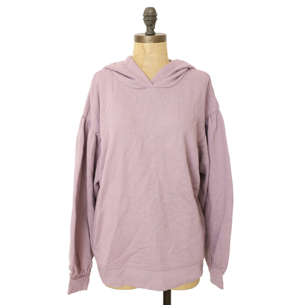 MADEWELL Balloon Sleeve Sweatshirt Hoodie M Pleat Sleeve Lavender EUC B63