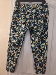 Sweaty Betty London Power Leggings Green Yellow Multicolor Size US 14