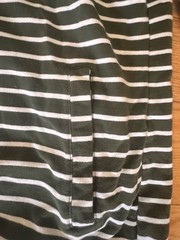Ampersand Avenue Women’s L Striped Hoodie with Thumbholes & Zipper Detail