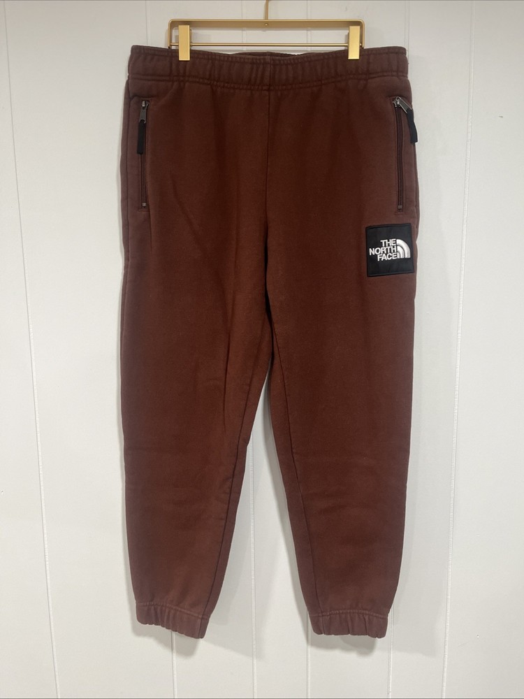 The North Face Joggers Sweatpants Women’s Fleece Large Brown Logo Outdoor